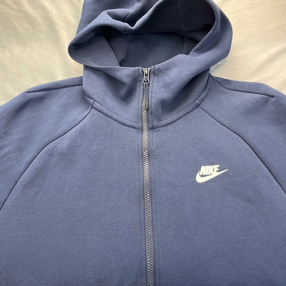 Nike Tech Fleece Jacket Men's Large Navy blue Windrunner Hoodie 928483 451 - Picture 4 of 13